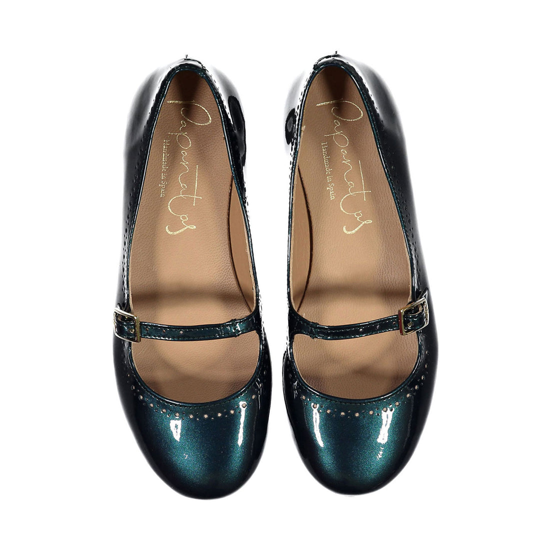 Papanatas Dark Teal Low Cut Mary Janes