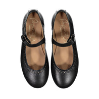Papanatas Black Patent Dot Detail Mary Janes