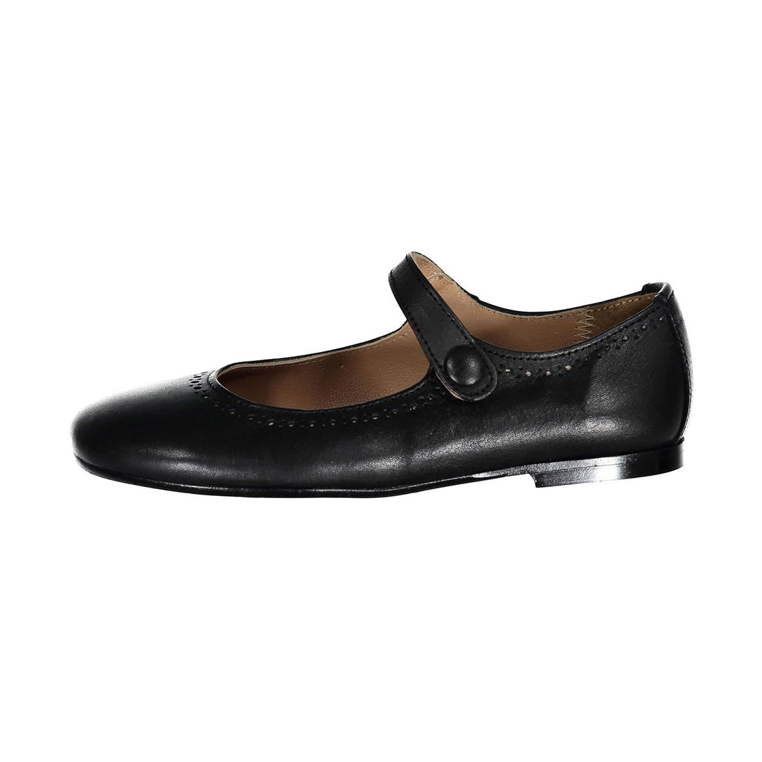 Papanatas Black Patent Dot Detail Mary Janes
