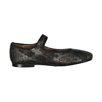 Papanatas Black Snake Detail Button Mary Janes