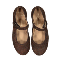 Papanatas Nut Croc Button Mary Janes