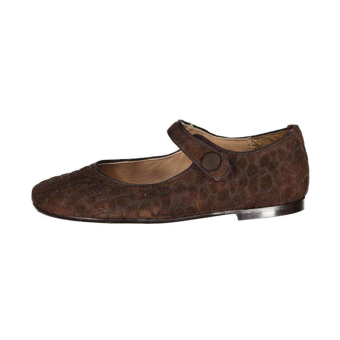 Papanatas Nut Croc Button Mary Janes