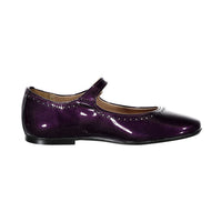 Papanatas Purple Patent Leather Dot Detail Mary Janes