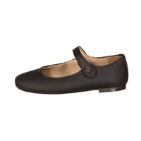 Papanatas Brown Matte Button Mary Janes