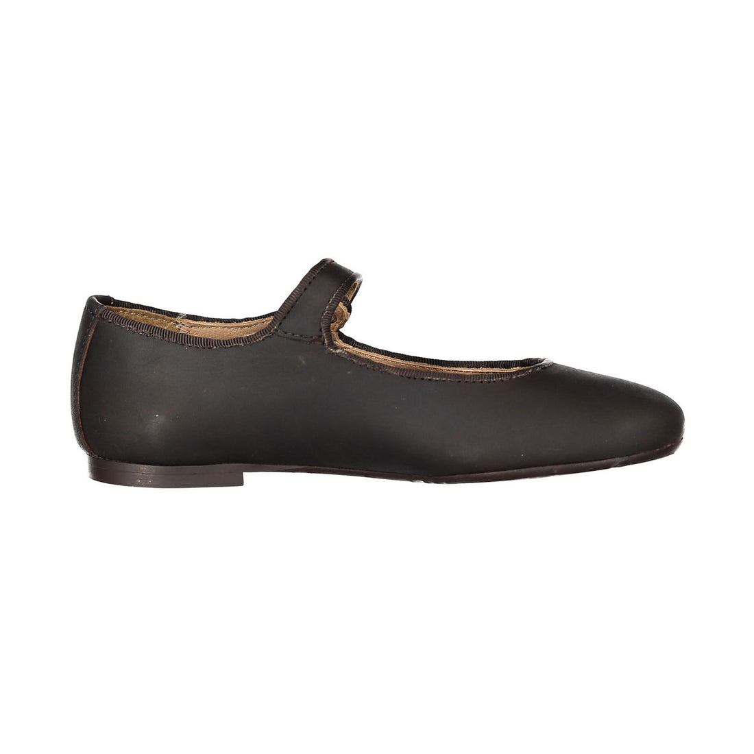 Papanatas Brown Matte Button Mary Janes