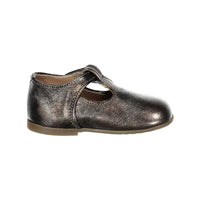 Papanatas Brown Metallic Baby T-Straps