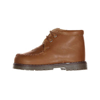 Papanatas Brown Leather Cut Out Baby Booties