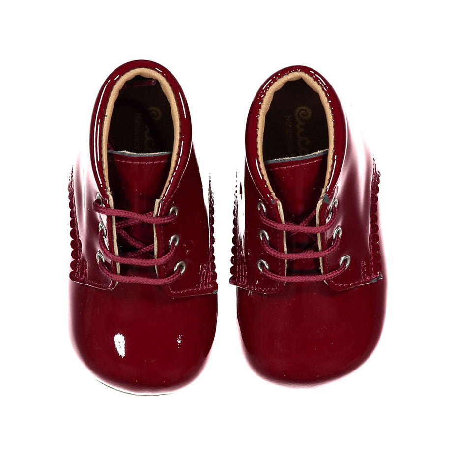 Papanatas Cherry Leather Baby Laces Shoe