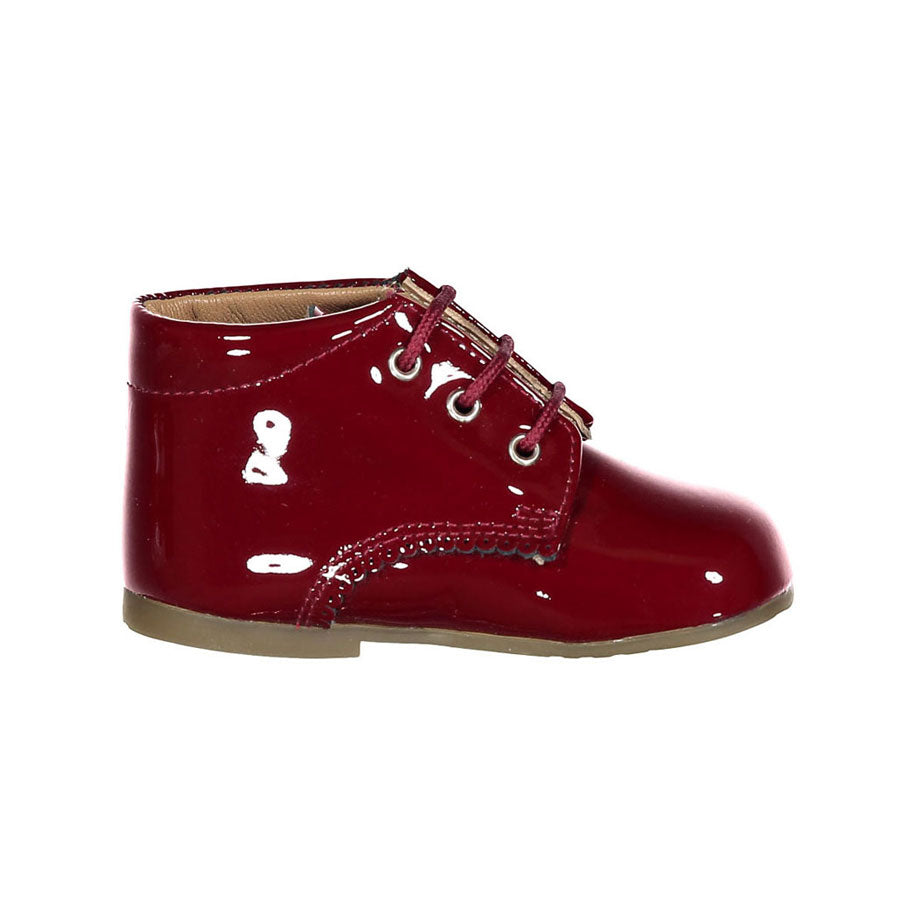 Papanatas Cherry Leather Baby Laces Shoe