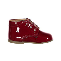 Papanatas Cherry Leather Baby Laces Shoe