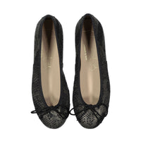 Papanatas Black Snake Detail Ballet Flat