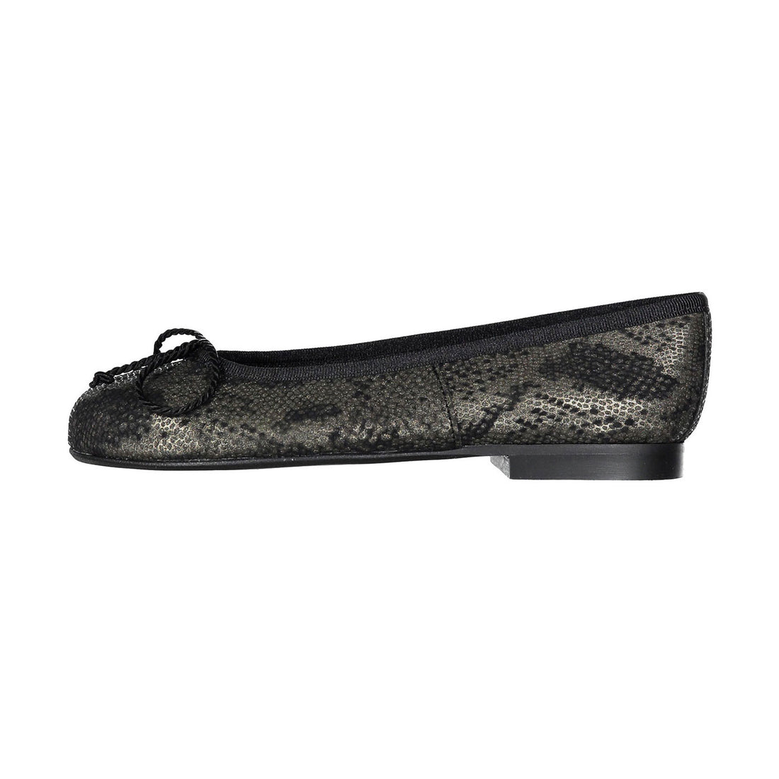 Papanatas Black Snake Detail Ballet Flat