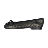 Papanatas Black Snake Detail Ballet Flat