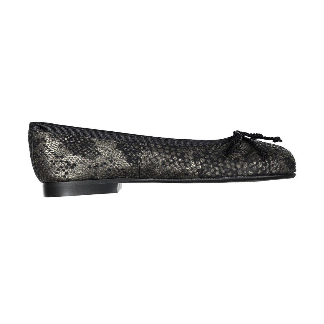 Papanatas Black Snake Detail Ballet Flat