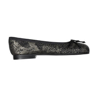 Papanatas Black Snake Detail Ballet Flat