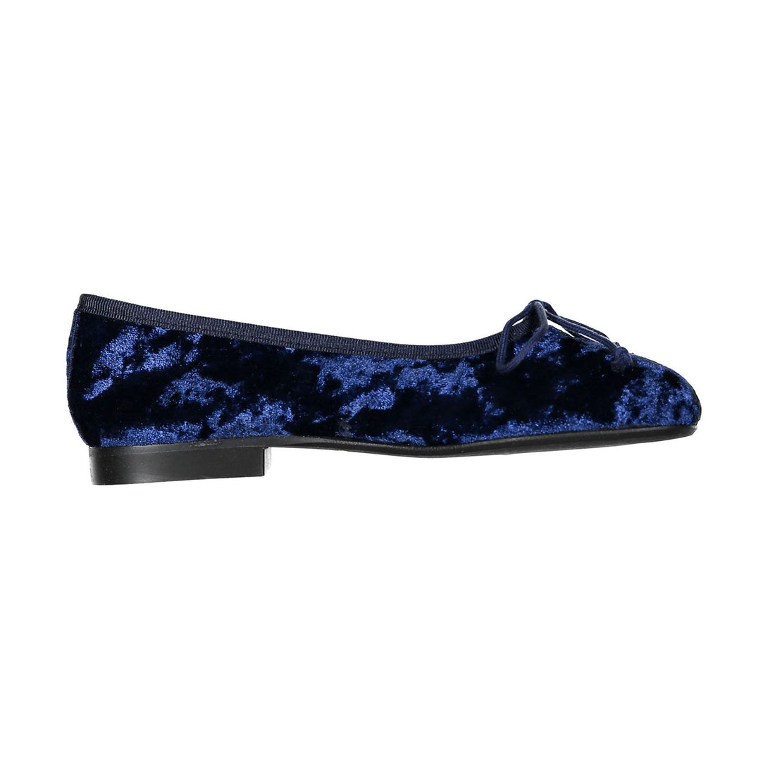 Papanatas Blue Frozen Velvet Soft Ballet Flat