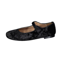 Papanatas Black Velvet Button Mary Janes