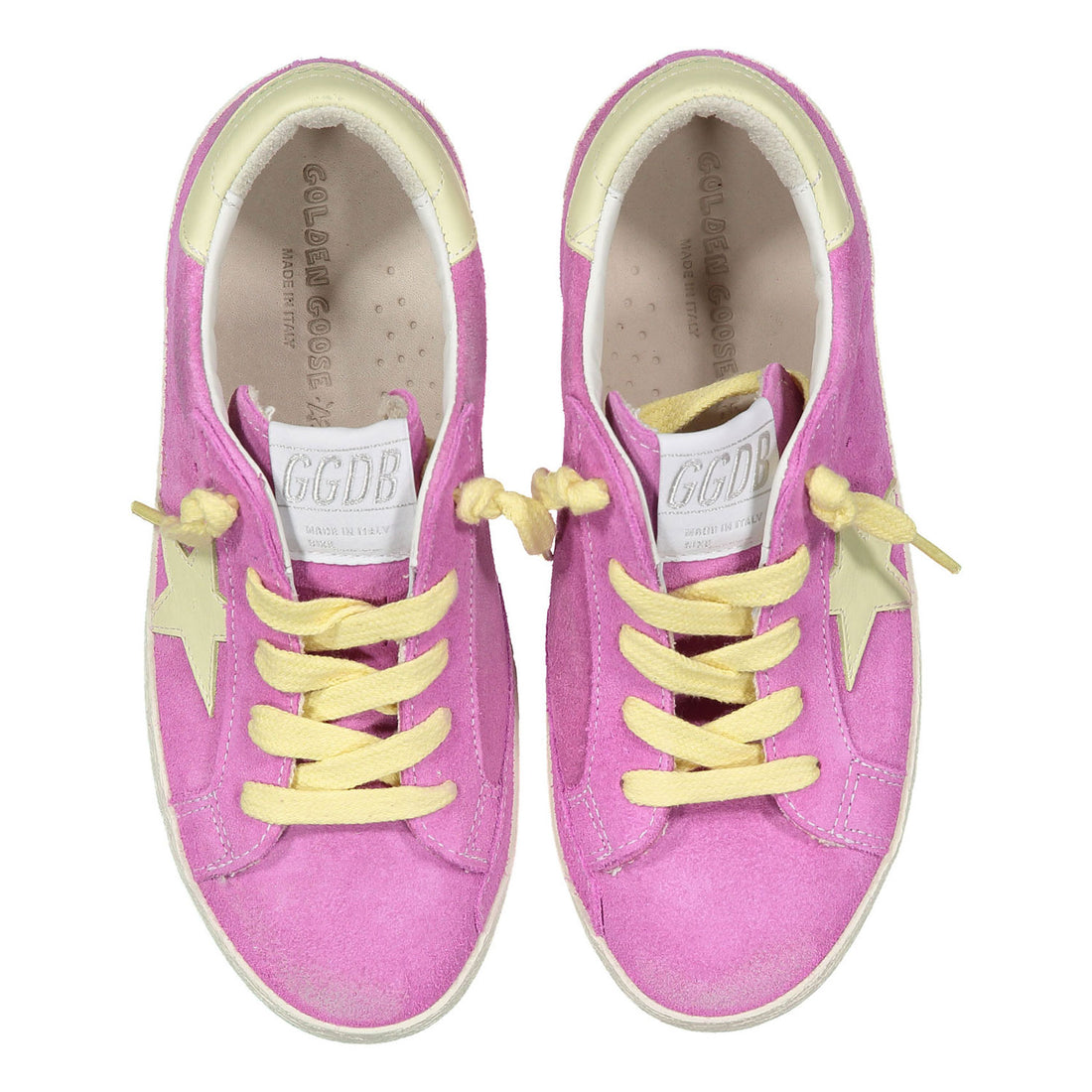 Golden Goose Pink/White/Light Yellow Super Star Sneaker