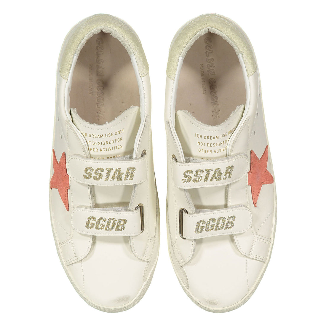 Golden Goose White/Peach/Eggnog Old School sneaker