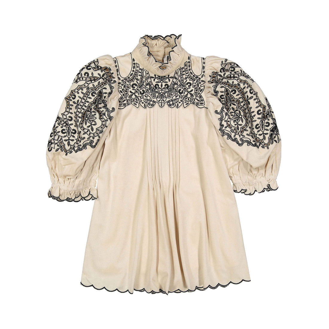 Petite Amalie Nougat / Black Cut Out Smocked Dress – Ladida