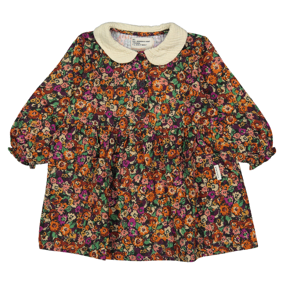 Piupiuchick Multicolor Flowers Knee Length Dress