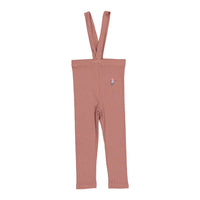 1984 Mauve Ski Embroidery Suspender Leggings