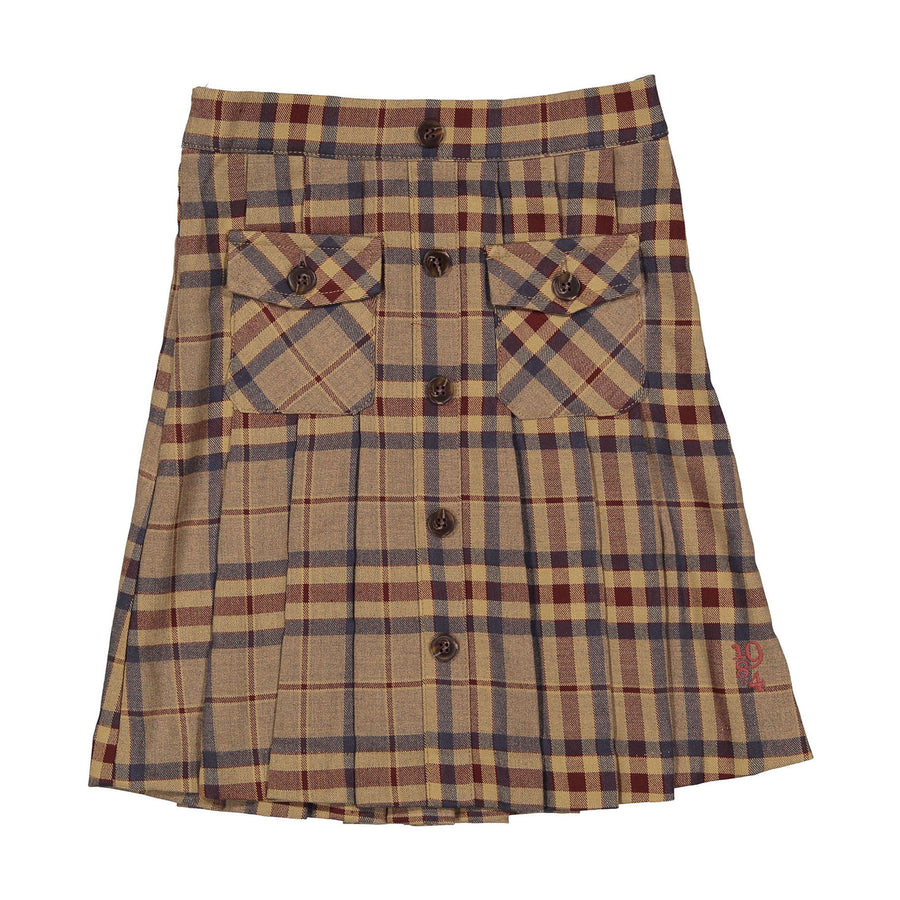 1984 Plaid Pleated Skirt