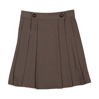 1984 Mocha Pleated Skirt