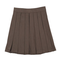 1984 Mocha Pleated Skirt