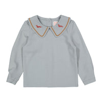 1984 Teal Grid Blouse