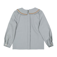 1984 Teal Grid Blouse
