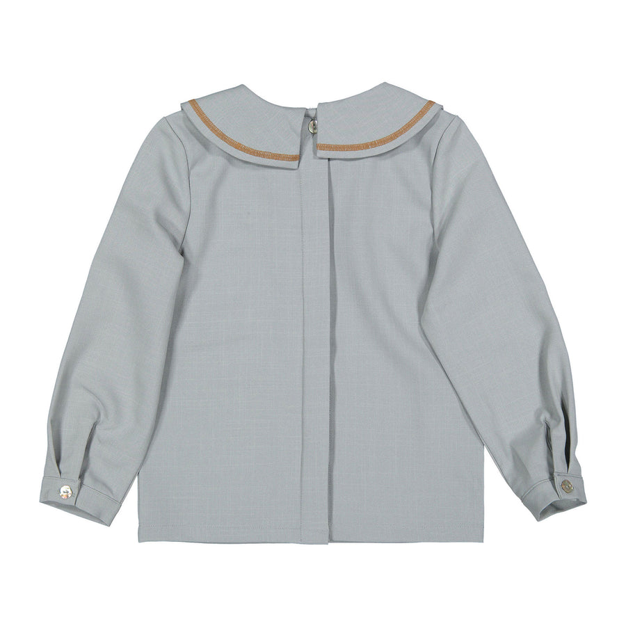 1984 Teal Grid Blouse