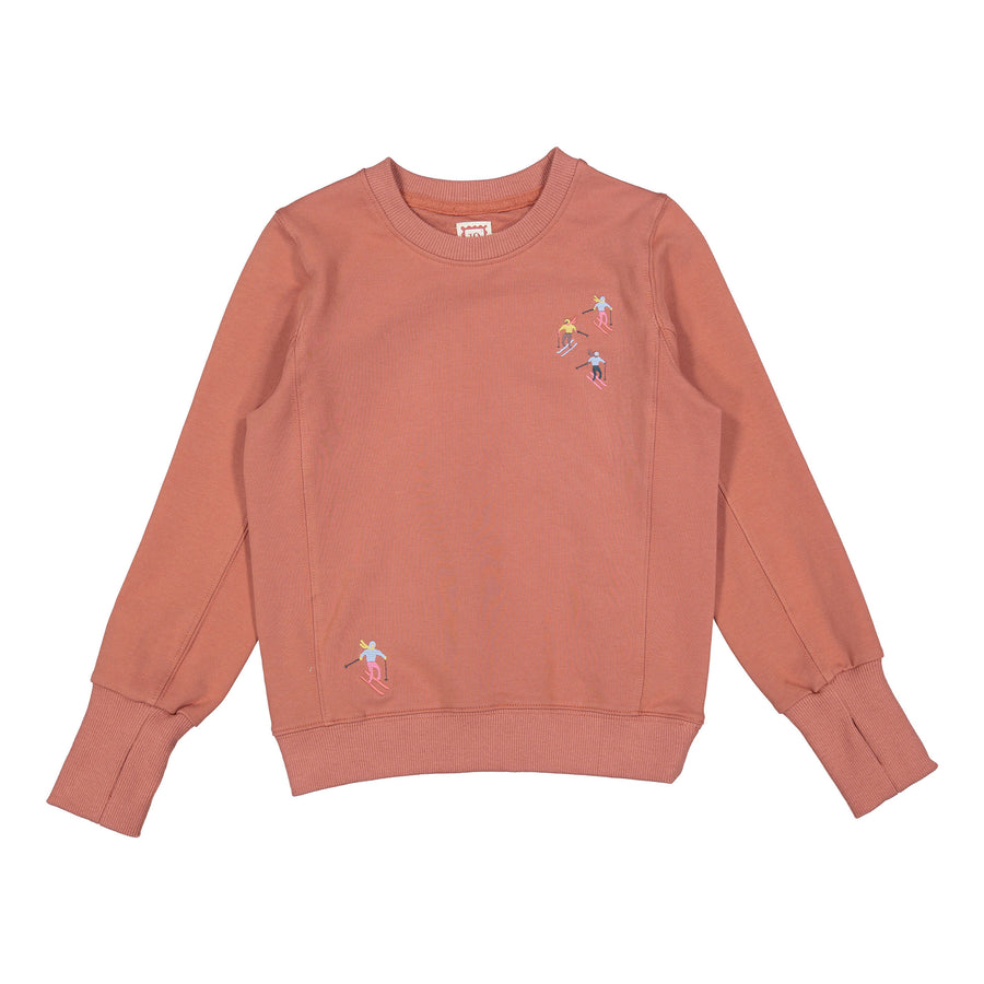 1984 Mauve Ski Embroidery Sweatshirt