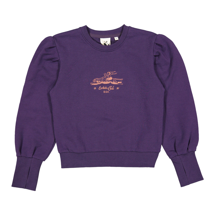 L by Ladida Wine  Running Cheetah Sweatshirt