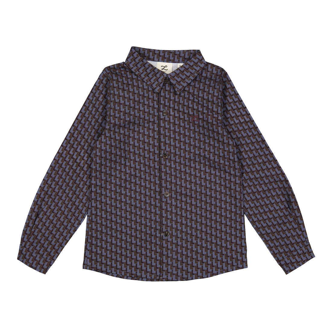 L by Ladida Brown Logo Printed Shirt