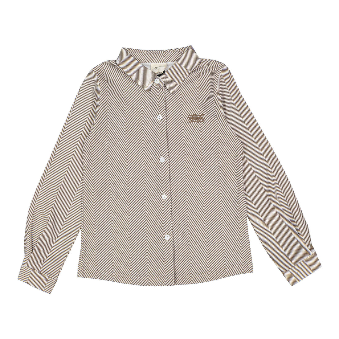 L by Ladida Brown Herringbone Printed Shirt