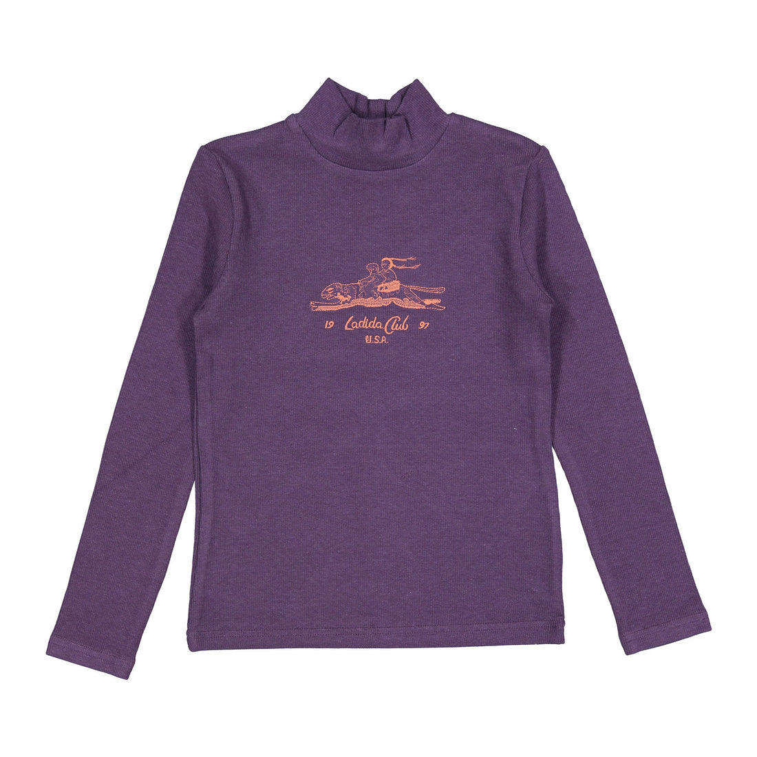 L by Ladida Wine Running Cheetah Turtleneck