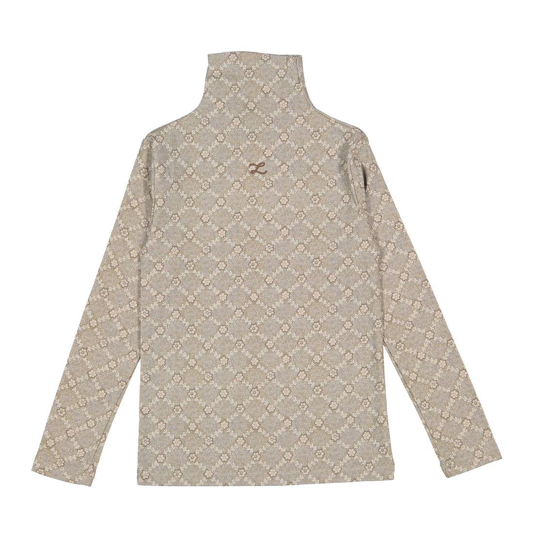 L by Ladida Floral Grid Printed Turtleneck