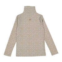 L by Ladida Floral Grid Printed Turtleneck