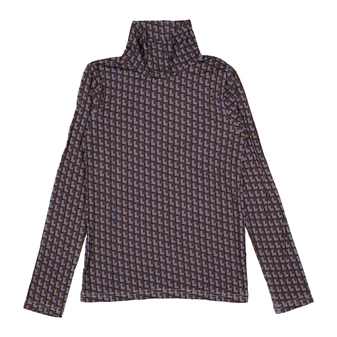 L by Ladida Brown Logo Printed Turtleneck