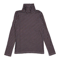 L by Ladida Brown Logo Printed Turtleneck