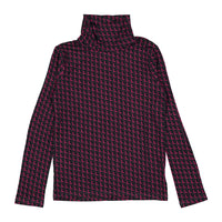 L by Ladida Fuchsia Logo Printed Turtleneck