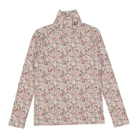 L by Ladida Eggplant Floral Turtleneck