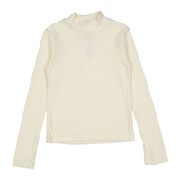 L by Ladida Off White Pointelle Turtleneck