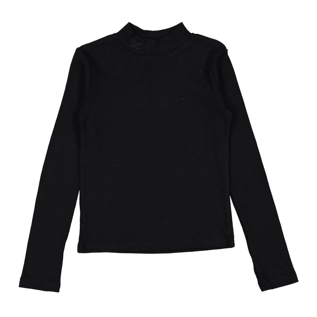 L by Ladida Black Pointelle Turtleneck