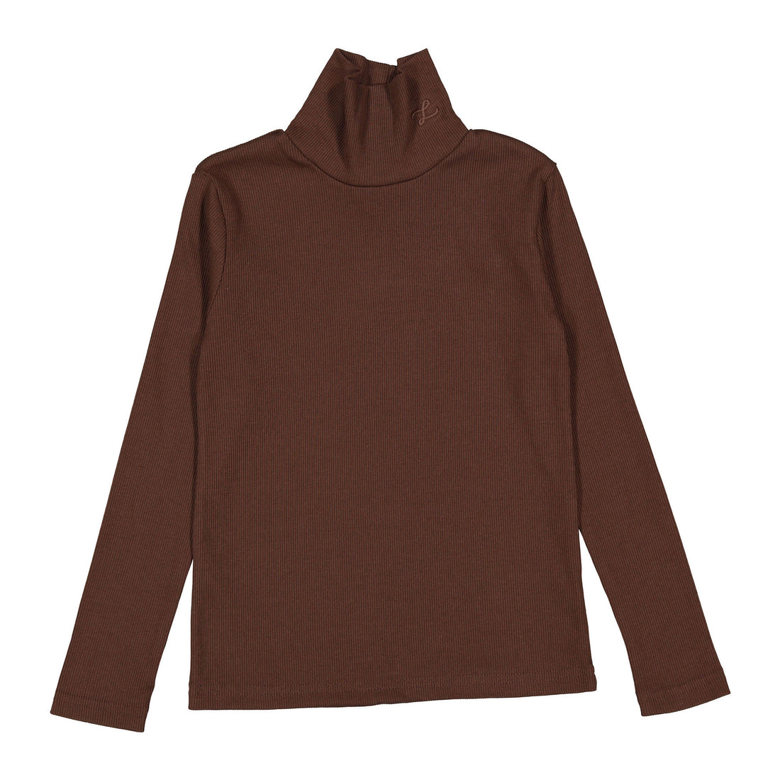 L by Ladida Brown Ribbed Turtleneck