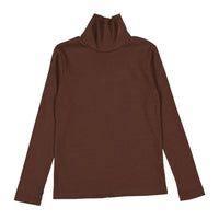 L by Ladida Brown Ribbed Turtleneck
