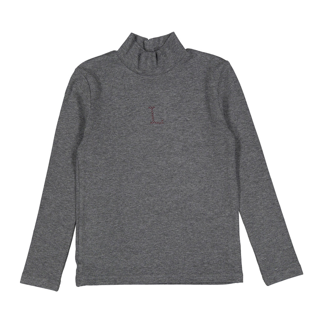 L by Ladida Grey Solid Turtleneck