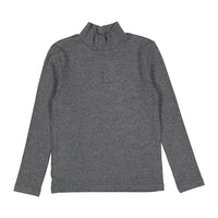 L by Ladida Grey Solid Turtleneck