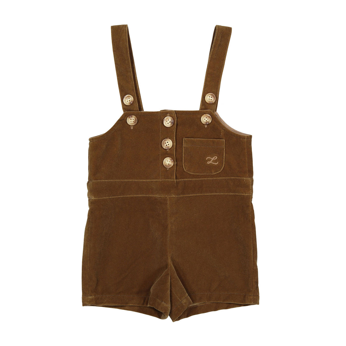 L by Ladida Brown Velvet Overalls